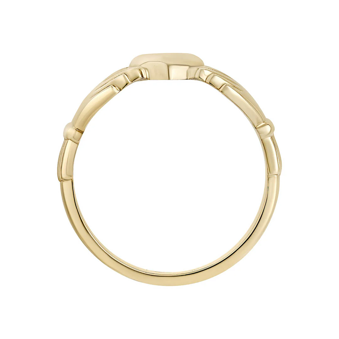 Gents Heavy Gold Claddagh Ring - Image 3
