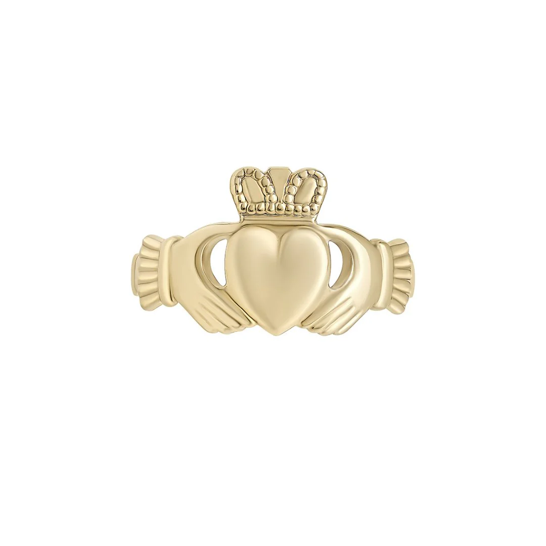 10K Gold Gents Claddagh Ring - Image 3