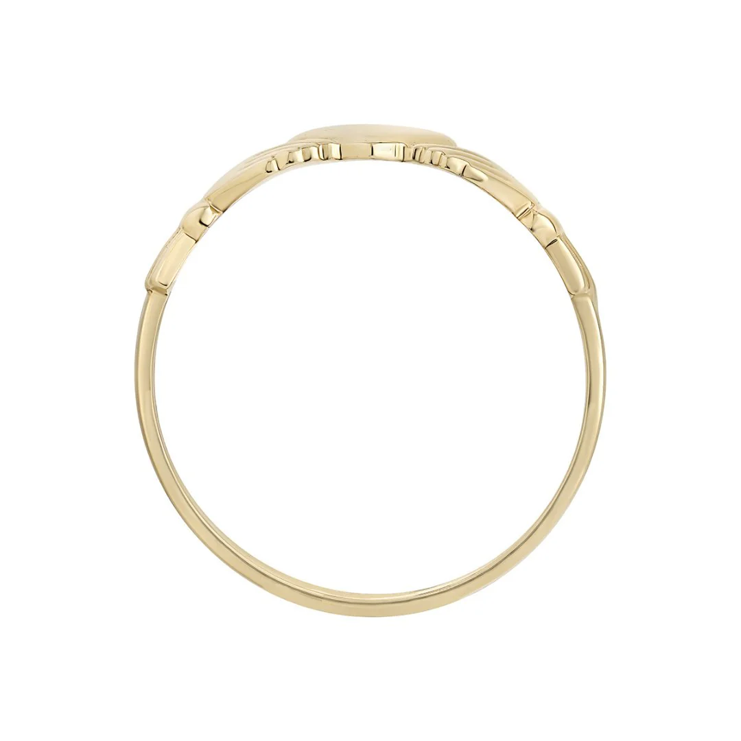 10K Gold Gents Claddagh Ring - Image 4