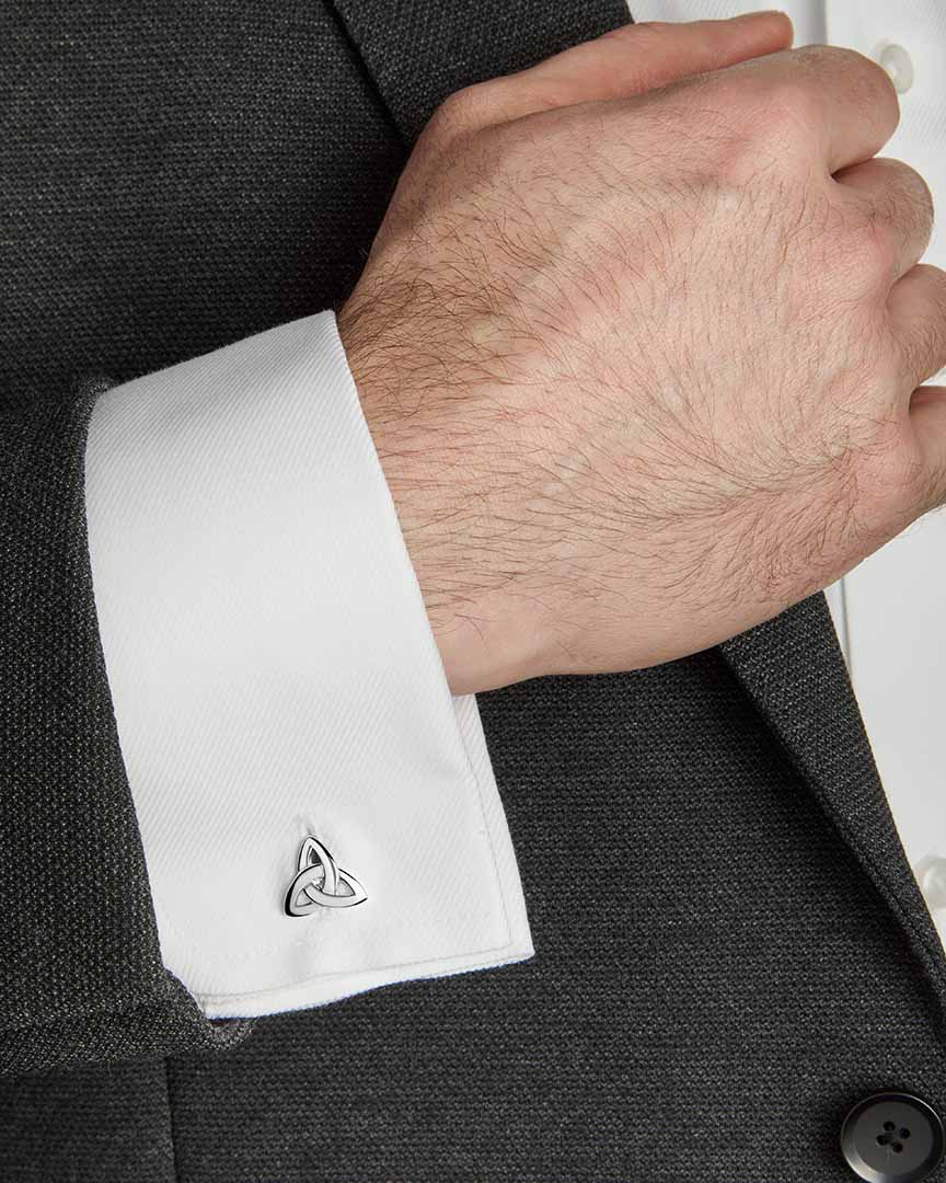 Silver Trinity Knot Cufflinks - Image 3