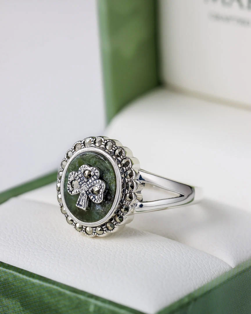 Connemara Marble Shamrock Ring - Image 3