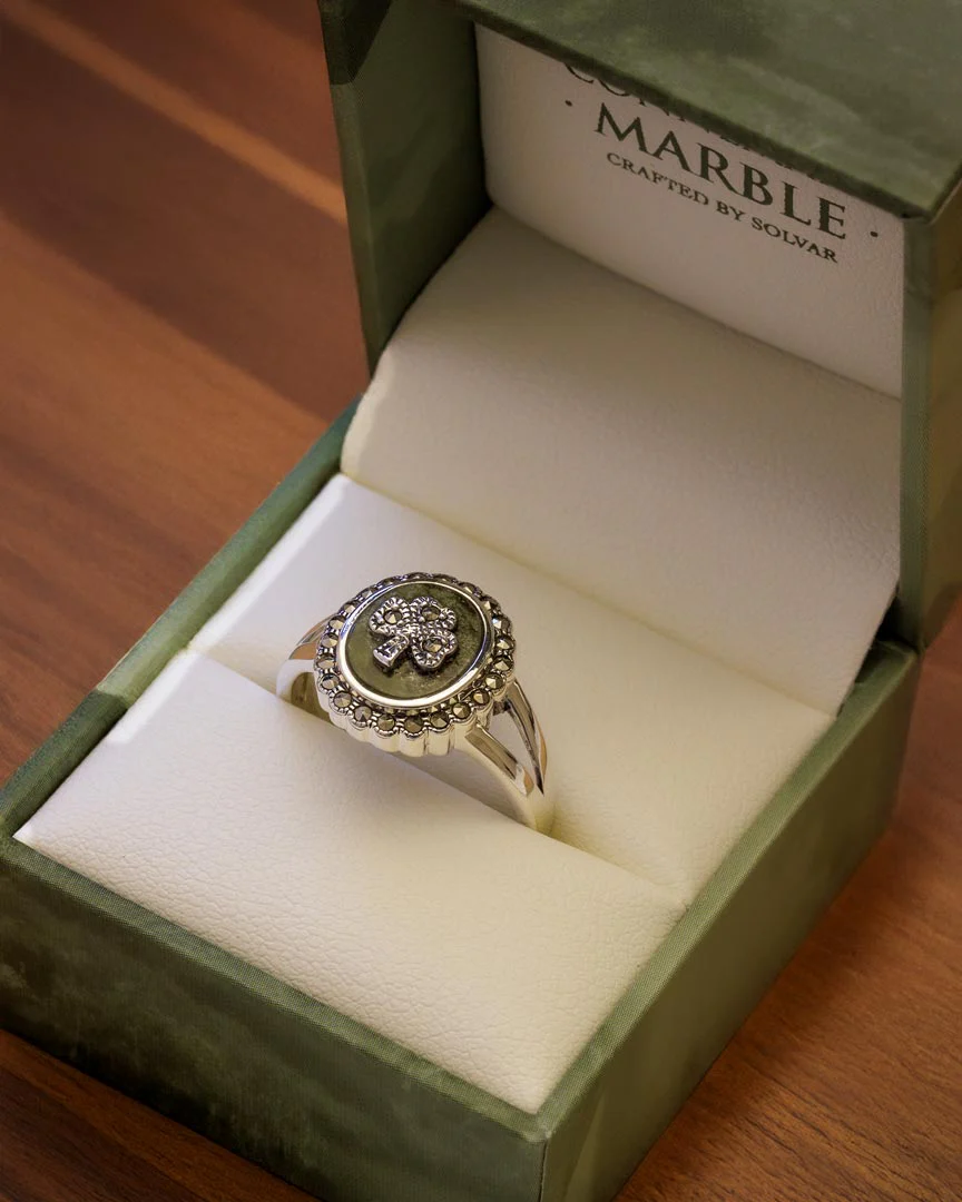 Connemara Marble Shamrock Ring - Image 4