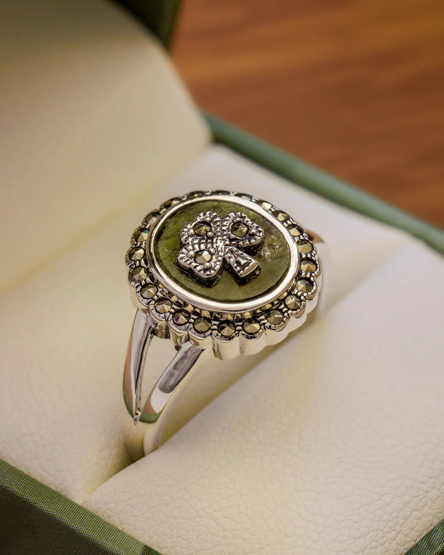 Connemara Marble Shamrock Ring - Image 5